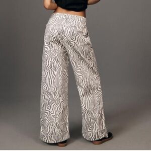 Pilcro Zebra Print Pants - Black and White